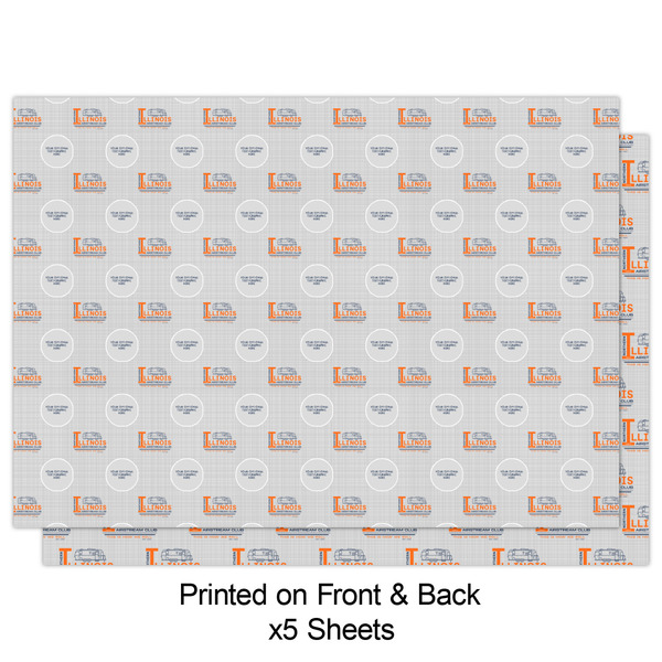 Northern Illinois Airstream Club Logo Wrapping Paper Sheet - Double Sided - Front