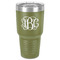 Interlocking Monogram 30 oz Stainless Steel Tumbler - Olive - Single-Sided (Personalized)