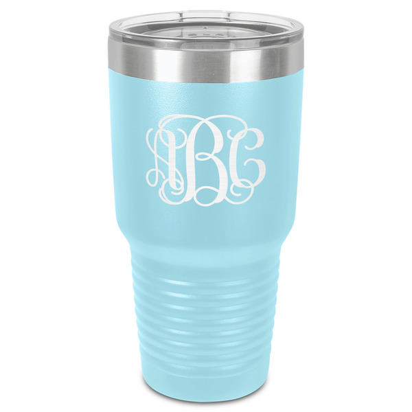 Interlocking Monogram 30 oz Stainless Steel Ringneck Tumbler - Teal - Front