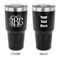 Interlocking Monogram 30 oz Stainless Steel Tumbler - Black - Double Sided (Personalized)