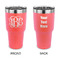 Interlocking Monogram 30 oz Stainless Steel Tumbler - Coral - Double Sided (Personalized)