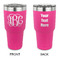 Interlocking Monogram 30 oz Stainless Steel Ringneck Tumblers - Pink - Double Sided - APPROVAL