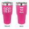 Interlocking Monogram 30 oz Stainless Steel Tumbler - Pink - Double Sided (Personalized)