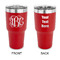 Interlocking Monogram 30 oz Stainless Steel Ringneck Tumblers - Red - Double Sided - APPROVAL