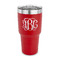 Interlocking Monogram 30 oz Stainless Steel Tumbler - Red - Single Sided (Personalized)