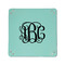 Interlocking Monogram 6" x 6" Teal Leatherette Snap Up Tray - APPROVAL