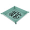 Interlocking Monogram Faux Leather Dice Tray - 9" x 9"  - Teal (Personalized)