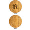 Interlocking Monogram Bamboo Cutting Board - Front & Back