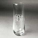 Interlocking Monogram Champagne Flute - Stemless Engraved - Single (Personalized)