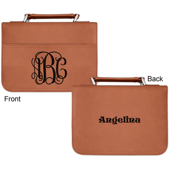 Interlocking Monogram Cognac Leatherette Bible Covers - Small Double Sided Approval