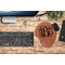 Interlocking Monogram Cognac Leatherette Mousepad with Wrist Support - Lifestyle Image