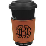 Interlocking Monogram Leatherette Cup Sleeve - Double Sided (Personalized)