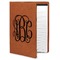 Interlocking Monogram Cognac Leatherette Portfolios with Notepad - Large - Main