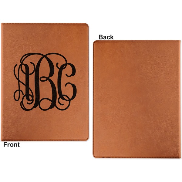Interlocking Monogram Cognac Leatherette Portfolios with Notepad - Small - Single Sided- Apvl