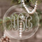 Interlocking Monogram Engraved Glass Ornaments - Round-Main Parent