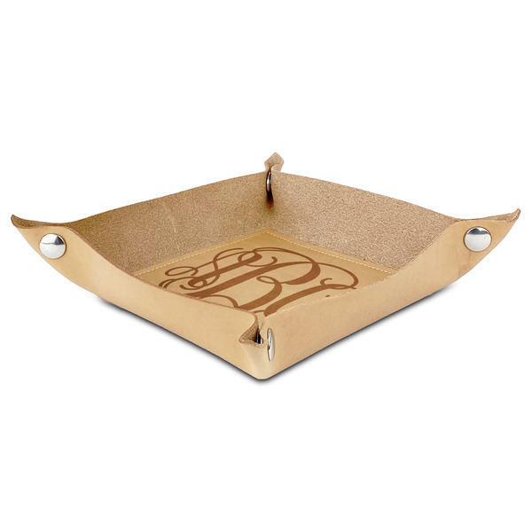 Interlocking Monogram Genuine Leather Valet Trays - ANGLE (folded)