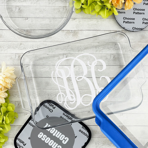 Interlocking Monogram Glass Baking Dish - 13"x9" - Lifestyle