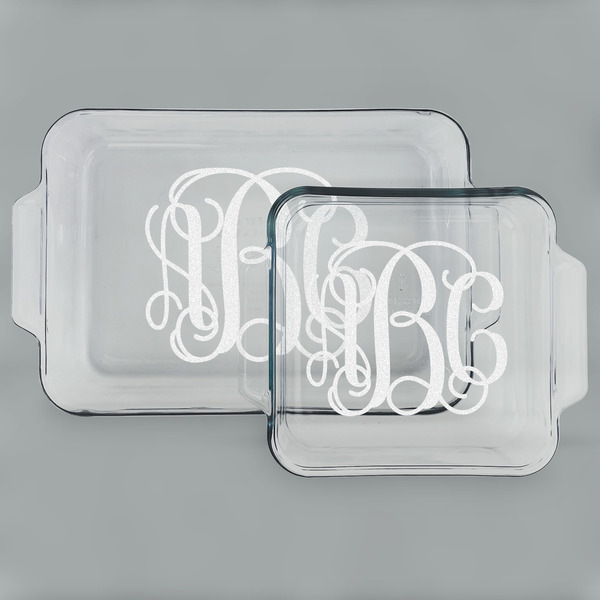 Interlocking Monogram Glass Baking Dish Set - Main