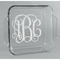 Interlocking Monogram Glass Cake Dish - 8in x 8in (Personalized)