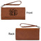 Interlocking Monogram Ladies Wallets - Faux Leather - Rawhide - Front & Back View