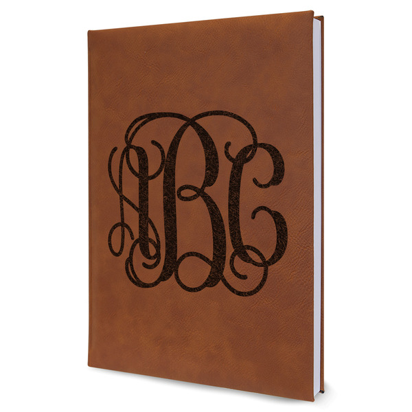 Custom Interlocking Monogram Leather Sketchbook (Personalized)