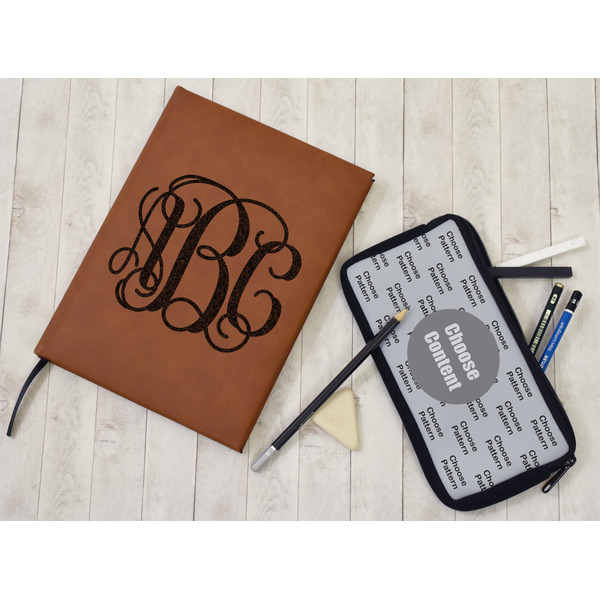 Interlocking Monogram Leather Sketchbook - Large - Single Sided - In Context