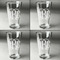 Interlocking Monogram Set of Four Engraved Beer Glasses - Individual View