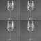Interlocking Monogram Set of Four Personalized Wineglasses - Approval