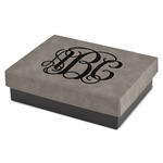 Interlocking Monogram Small Gift Box w/ Engraved Leather Lid (Personalized)