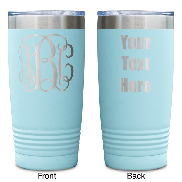 Interlocking Monogram Teal Polar Camel Tumbler - 20oz -Double Sided - Approval