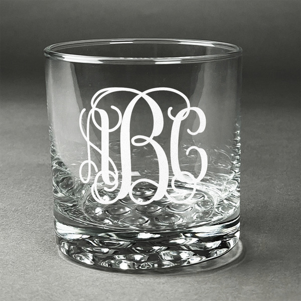 Custom Interlocking Monogram Whiskey Glass - Engraved (Personalized)