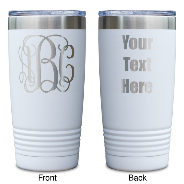 Interlocking Monogram White Polar Camel Tumbler - 20oz - Double Sided - Approval