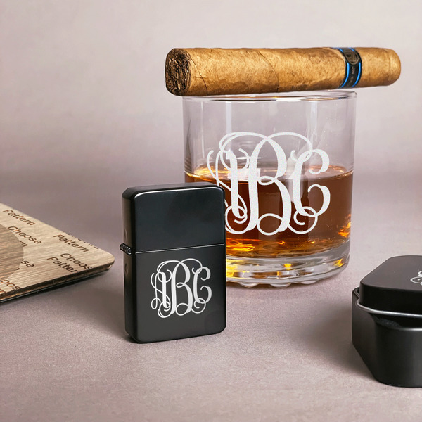 Interlocking Monogram Windproof Lighters - Black - In Context