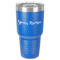 Script Name 30 oz Stainless Steel Tumbler - Royal Blue - Single-Sided (Personalized)