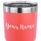 Script Name 30 oz Stainless Steel Ringneck Tumbler - Coral - CLOSE UP