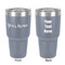 Script Name 30 oz Stainless Steel Tumbler - Grey - Double-Sided (Personalized)