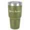 Script Name 30 oz Stainless Steel Tumbler - Olive - Single-Sided (Personalized)