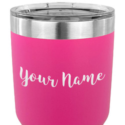Script Name 30 oz Stainless Steel Tumbler - Pink - Single-Sided (Personalized)