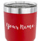 Script Name 30 oz Stainless Steel Ringneck Tumbler - Red - CLOSE UP