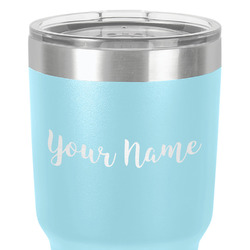 Script Name 30 oz Stainless Steel Tumbler - Teal - Double-Sided (Personalized)