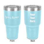 Script Name 30 oz Stainless Steel Tumbler - Teal - Double-Sided (Personalized)