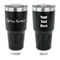Script Name 30 oz Stainless Steel Ringneck Tumblers - Black - Double Sided - APPROVAL