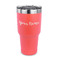 Script Name 30 oz Stainless Steel Ringneck Tumblers - Coral - FRONT
