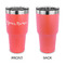 Script Name 30 oz Stainless Steel Ringneck Tumblers - Coral - Single Sided - APPROVAL