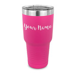 Script Name 30 oz Stainless Steel Tumbler - Pink - Single-Sided (Personalized)
