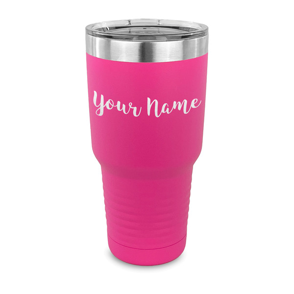 Custom Script Name 30 oz Stainless Steel Tumbler - Pink - Single-Sided (Personalized)
