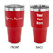 Script Name 30 oz Stainless Steel Tumbler - Red - Double-Sided (Personalized)