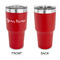 Script Name 30 oz Stainless Steel Ringneck Tumblers - Red - Single Sided - APPROVAL
