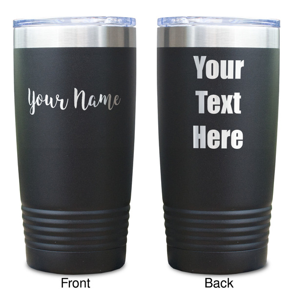 Script Name Black Polar Camel Tumbler - 20oz - Double Sided  - Approval