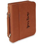 Script Name Leatherette Book / Bible Cover with Handle & Zipper (Personalized)